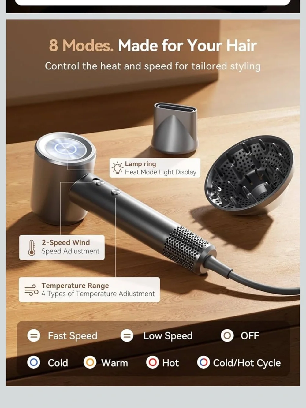 Brand new high speed Hair Dryer with Attachments